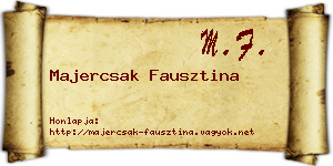 Majercsak Fausztina névjegykártya